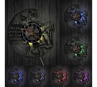 I Love You To The Moon And Back To Infinity And Beyond Forever And Ever Inspirational Quote Vinyl Record Wall Clock Mindful Gift With LED