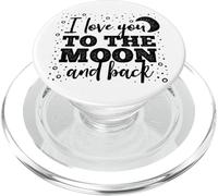 I Love You to the Moon and Back Weathered Font PopSockets PopGrip for MagSafe