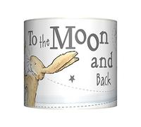 I Love You to The Moon and Stars and Back - Bunny Rabbit Ceiling LAMPSHADE - 10" Drum - Baby Boys/Girls Bedroom Nursery LAMP Shade