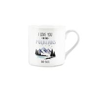 I Love You to The Mountains Anniversary Love Mug - Fine Bone China White Coffee/Tea Present Romantic Gift