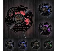 I Love You Today Tomorrow and Forever Valentine's Day Wall Clock Motivational Inspirational Quotes Home Decor Vinyl Record Clock With LED