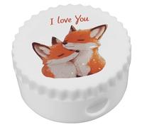 'I Love You Two Foxes ' Compact Pencil Sharpener (PS00043276)