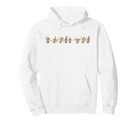 I love You Valentine's Day ASL Sign Language Hearts Pullover Hoodie