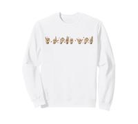 I love You Valentine's Day ASL Sign Language Hearts Sweatshirt