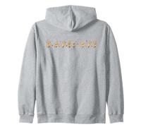 I love You Valentine's Day ASL Sign Language Hearts Zip Hoodie
