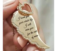 I love you whole life Miss wings Couple Lover Necklace Chain Pendant Xmas present-
