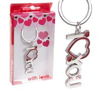 'I Love You' with Heart Key Ring - Valentine's Day / Birthday Gift