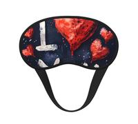 I Love You Words with Hearts Print Adults Washable Eye Mask for Sleeping Light Blocking Nap for Night Rest Cover