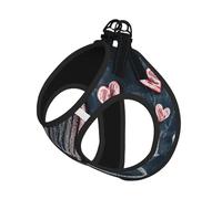 I Love You Words With Hearts Print Dog Harness Leash Set Reflective Pet Harness Puppy Vest Suitable Dogs Cats Small Breeds