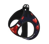 I Love You Words With Hearts Print Dog Harness Reflective Pet Vest Harness Puppy Harnesses Leash Set,For Walking Training