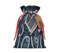I Love You Words With Hearts Print Drawstring Gift Pouches,For Holiday,New Year,Travel Supplies