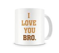 "I Love Your Bro" Mug - Big Or Little Brother Present / Gift - Funny / Novelty / Humour / Cheeky / Joke - 20th, 30th, 40th, 50th, 60th, 70th,80th Birthday Present / Gift OR Get Well Soon / Thankyou Present / Gift (Orange)