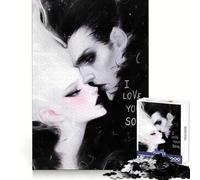 I Love Your Soul Romantic Gothic Art Jigsaw for Teenagers1000 Pieces Reason Boost DIY Play Playful Challenge (38x26cm)