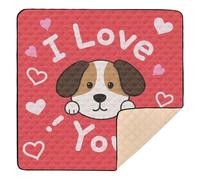 I Love Your Valentine Dog Soft Thick Baby Gym Play mat for Indoor Outdoor Cozy Breathable Foldable Infant Play Activity Mat for Babies Infants Toddlers, 50'' x 50''de actividades para