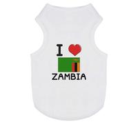 'I Love Zambia' Pet Dog/Cat T-Shirt (PT00093724)