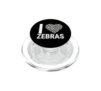 I Love Zebras Cute Zebra Heart PopSockets PopGrip for MagSafe