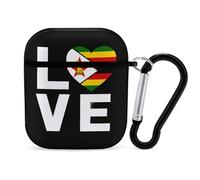 I Love Zimbabwe Novelty Earphone Case Cover Compatible for AirPods 1&2 Headphone Earbuds Cases