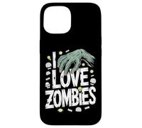 I Love Zombies Creepy Cool Monster Design Case for iPhone 15