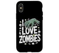 I Love Zombies Creepy Cool Monster Design Case for iPhone X/XS