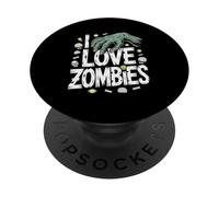 I Love Zombies Creepy Cool Monster Design PopSockets Adhesive PopGrip