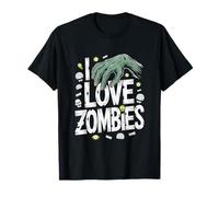 I Love Zombies Creepy Cool Monster Design T-Shirt