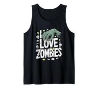 I Love Zombies Creepy Cool Monster Design Tank Top