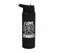 I Love Zombies Creepy Graveyard Fun Stainless Steel Insulated Water Bottle
