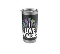 I Love Zombies Creepy Hand Design Stainless Steel Insulated Tumbler