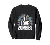 I Love Zombies Creepy Hand Design Sweatshirt