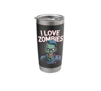 I Love Zombies Creepy Undead Enthusiast Design Stainless Steel Insulated Tumbler