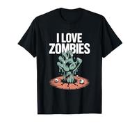 I Love Zombies Creepy Undead Graphic T-Shirt