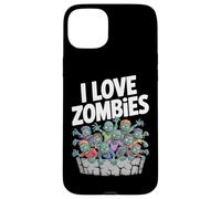 I Love Zombies Graphic Undead Horde Case for iPhone 15 Plus