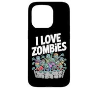 I Love Zombies Graphic Undead Horde Case for iPhone 15 Pro