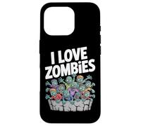 I Love Zombies Graphic Undead Horde Case for iPhone 16 Pro