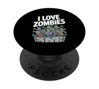 I Love Zombies Graphic Undead Horde PopSockets Adhesive PopGrip