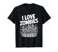 I Love Zombies Graphic Undead Horde T-Shirt