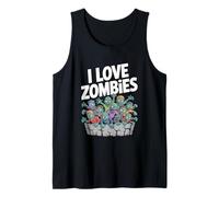 I Love Zombies Graphic Undead Horde Tank Top