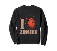 I Love Zombies Halloween Horror Scary Adult Sweatshirt