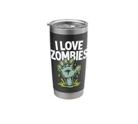 I Love Zombies Undead Humor Spooky Fun Stainless Steel Insulated Tumbler