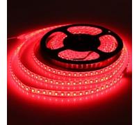 I LumoS LED Strip Light 9.6W/m, 16ft/5M 2835 SMD 600 LEDs 12V Flexible Cuttable IP20 LED Tape for Bedroom Kitchen Cabinet Wardrobe TV (No Power Supply/Plug) (Red)