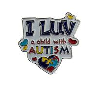 I Luv a child with Autism Lapel Pin