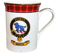 I LUV LTD China Coffee Mug Bruce Clan Crest Gold Rim Scottish Made