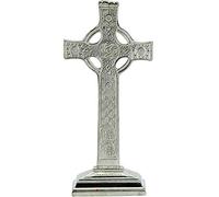 I LUV LTD Crucifix Cross Scottish Celtic Iona Fine Pewter Free-standing 177mm
