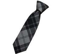 I LUV LTD Men Wool Tie Woven And Hand Made in Scotland in Douglas Grey Modern Tartan Scottish Clan Mens Ties