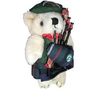 I LUV LTD Musical Figurine Teddy Bear Scottish Gift for Ferguson Tartan Clan, Made in Scotland