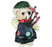 I LUV LTD Musical Figurine Teddy Bear Scottish Gift for Forbes Tartan Clan, Made in Scotland