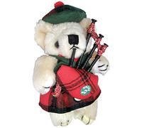 I LUV LTD Musical Figurine Teddy Bear Scottish Gift for Kerr Tartan Clan, Made in Scotland