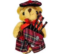 I LUV LTD Musical Figurine Teddy Bear Scottish Gift for Scotland Tartan Clan, Made in Scotland