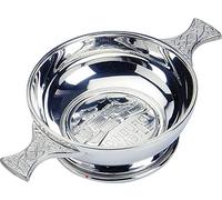 I LUV LTD Quaich Scottish Pewter Castle Edinburgh Scene 4" Cup of Friendship