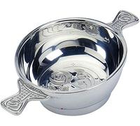 I LUV LTD Quaich Scottish Pewter Charles Rennie Macintosh Glasgow Rose Handles 3" Bowl